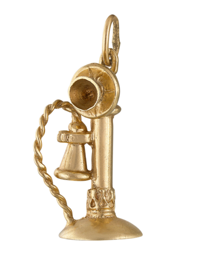 antique golden phone